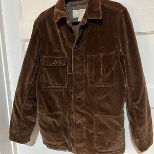 J Crew Chocolate Brown Insulated Corduroy Jacket, Mens S